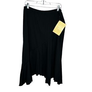 New Modern Soul Women’s Black Pull on Skirt Size 1X BNWT Ruffle Hem
